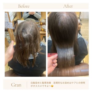 お客様髪質改善データ1647（ケアカラー）