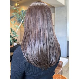 チョコレートブラウン　髪質改善カラー　赤み消しカラー　透明感