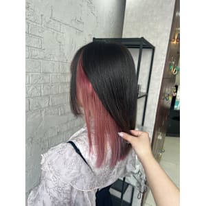 ブリーチありインナーカラーケアブリーチピンクカラー池袋