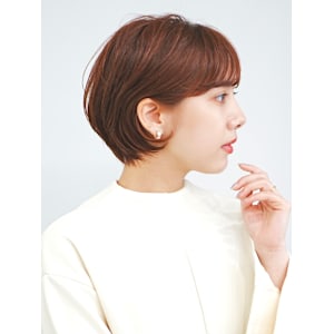 前下がりショート・ボブ/絶壁解消/前髪あり/30代/40代
