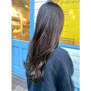 人気髪型くびれセミロング30代40代ヘアスタイル丸顔面長韓国