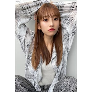 シースルーバング×ブラウンベージュ