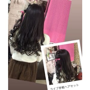 ライブ参戦　ヘアセット