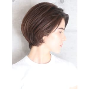 ショート・ボブ/白髪ぼかし/ハイライト/絶壁解消/