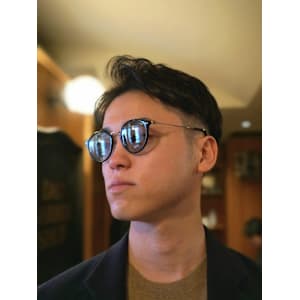 アイロンパーマ　ショート　理容室　短髪　バーバー　フェード