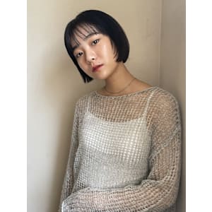 natural black/layer bob _下北沢
