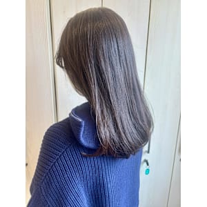 内巻きストレート/髪質改善カラー/うる艶