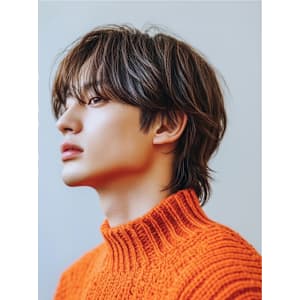 マッシュウルフ　ブラウンベージュ　爽やか　10代20代30代