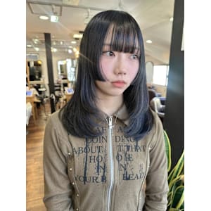 姫カット/レイヤーカット/暗髪/黒髪/ぱっつん