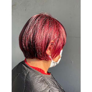 〈江戸 桃海〉ショートボブ/暖色カラー/ハイライト