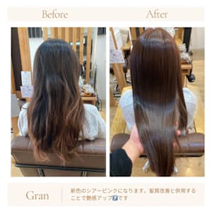お客様髪質改善データ1661（シアーピンク）