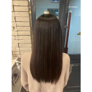 ブラウンベージュ×縮毛矯正