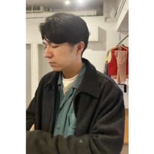 センターパート　シャドウパーマ　ツーブロック　代官山　中目黒