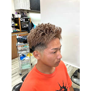 スパイキーショート+ミルクティーベージュ