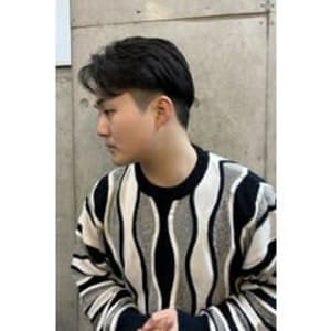 ガイルヘア　センターパート　メンズパーマ　代官山　中目黒