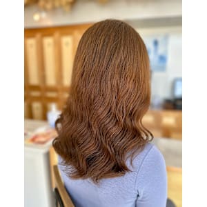 ロング×コテ巻き風パーマ