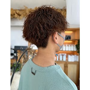 メンズショート×ツイストスパイラルパーマ