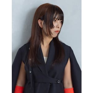 姫カット×ストレートロング