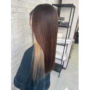 ブリーチインナーカラーミルクティーベージュ