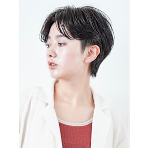 前下がりショート・ボブ/絶壁解消/前髪あり/30代/40代/