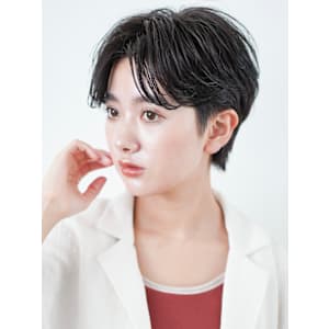 前下がりショート・ボブ/絶壁解消/前髪あり/30代/40代/