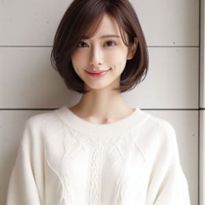 ショートカットひし形ショートボブ前髪あり20代30代40代 