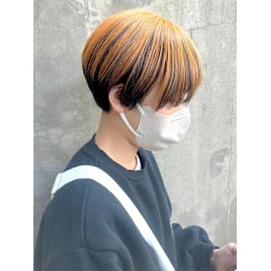 アンブレラカラー耳かけショート