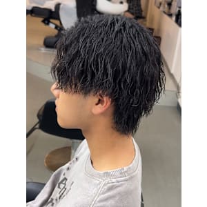 メンズウルフ　ツイストスパイラルパーマ