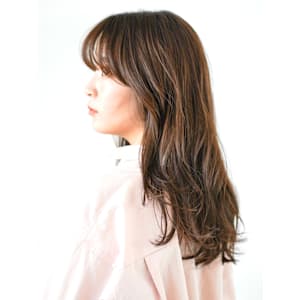 ミディアム・ボブ/絶壁解消/前髪あり/30代/40代/