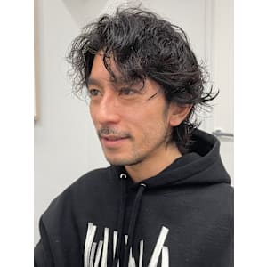 大人男性◎ツーブロックニュアンスパーマ