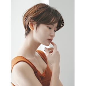 前下がりショート・ボブ/絶壁解消/前髪あり/20代/30代