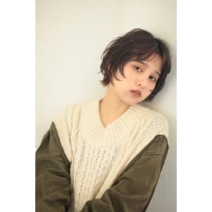 ニュアンスパーマ　ショートボブ　くせ毛パーマ　癖毛　代官山