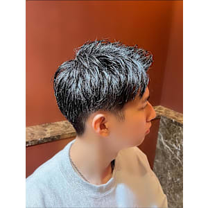 銀座　理容室　王道アップバングスタイル