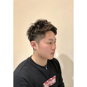 ツーブロックピンパーマ