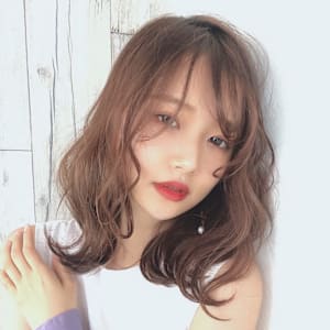 波ウェーブレイヤー外ハネミディ