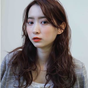 アッシュブラウン無造作ウエーブ