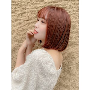 可愛い＆色っぽい大人ボブ/シースルーバング/暖色カラー
