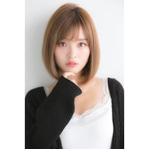 山村/小顔前下がりボブ/ナチュラルボブ/切りっぱなしボブ銀座