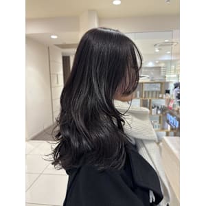 ラベンダーブラウン×ロングハッシュカット