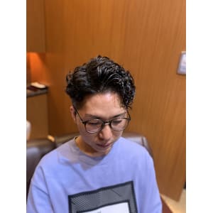 銀座　理容室　パーマスタイル