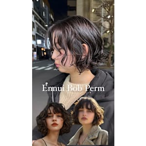 外国人風アンニュイボブパーマ