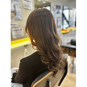 細めハイライト×アッシュベージュ