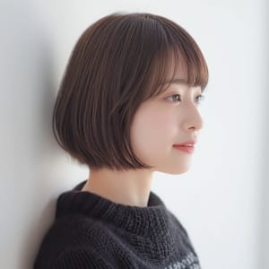 少しだけレイヤーを入れた軽やかボブ
