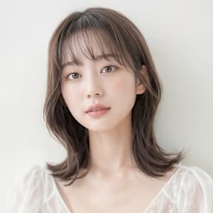 伸ばしかけも可愛くスッキリ！顔周りレイヤー