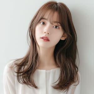 薄め前髪で垢抜け！ナチュラルブラウン★