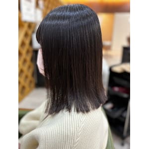 ナチュラル切りっぱなし×髪質改善