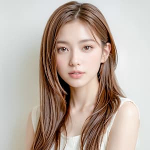 ロングも軽やかに★ベージュ系カラー