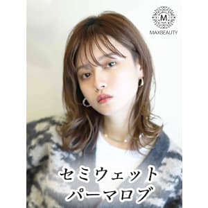 セミウェット無造作パーマロブ☆銀座/東京駅