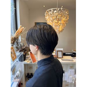 メンズセンターパート