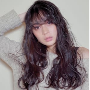 パープルグレージュロング